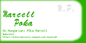 marcell poka business card